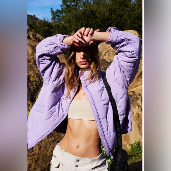 Sale!▪️NWT Free People Pippa Packable Puffer Jacket in Vivid Lilac - Picture 2 of 10